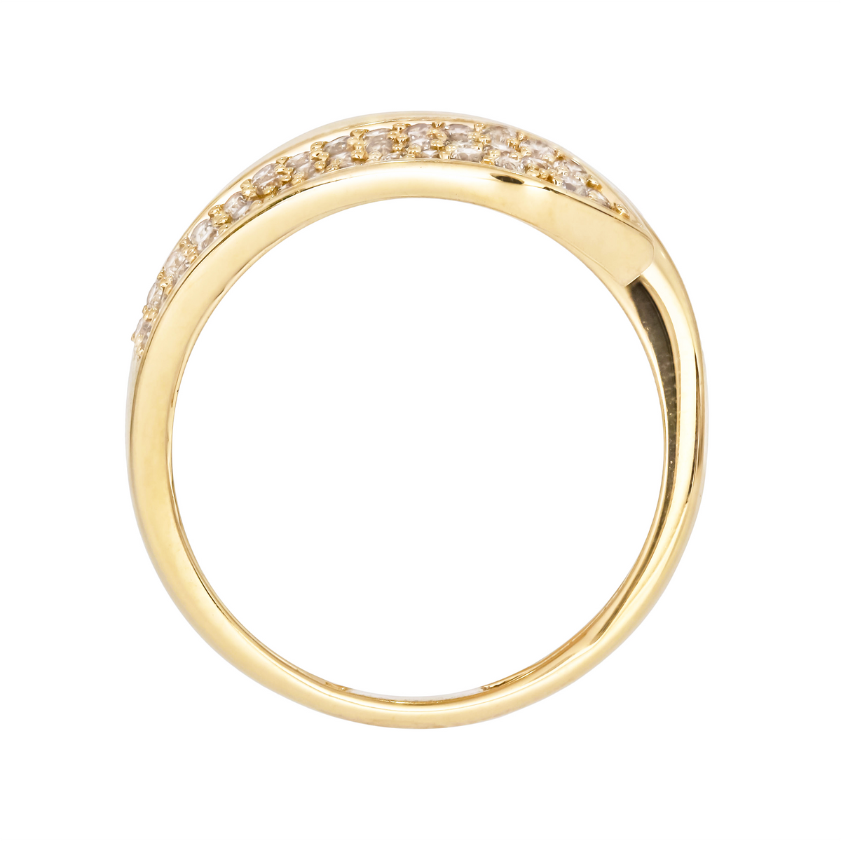 14K Solid Gold Diamond Band Ring. MRN00262