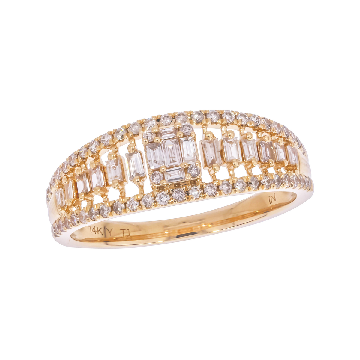 14K Solid Gold Diamond Ring
