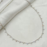 Load image into Gallery viewer, 14K Solid White Gold Diamond Triangles Necklace. NFU70718
