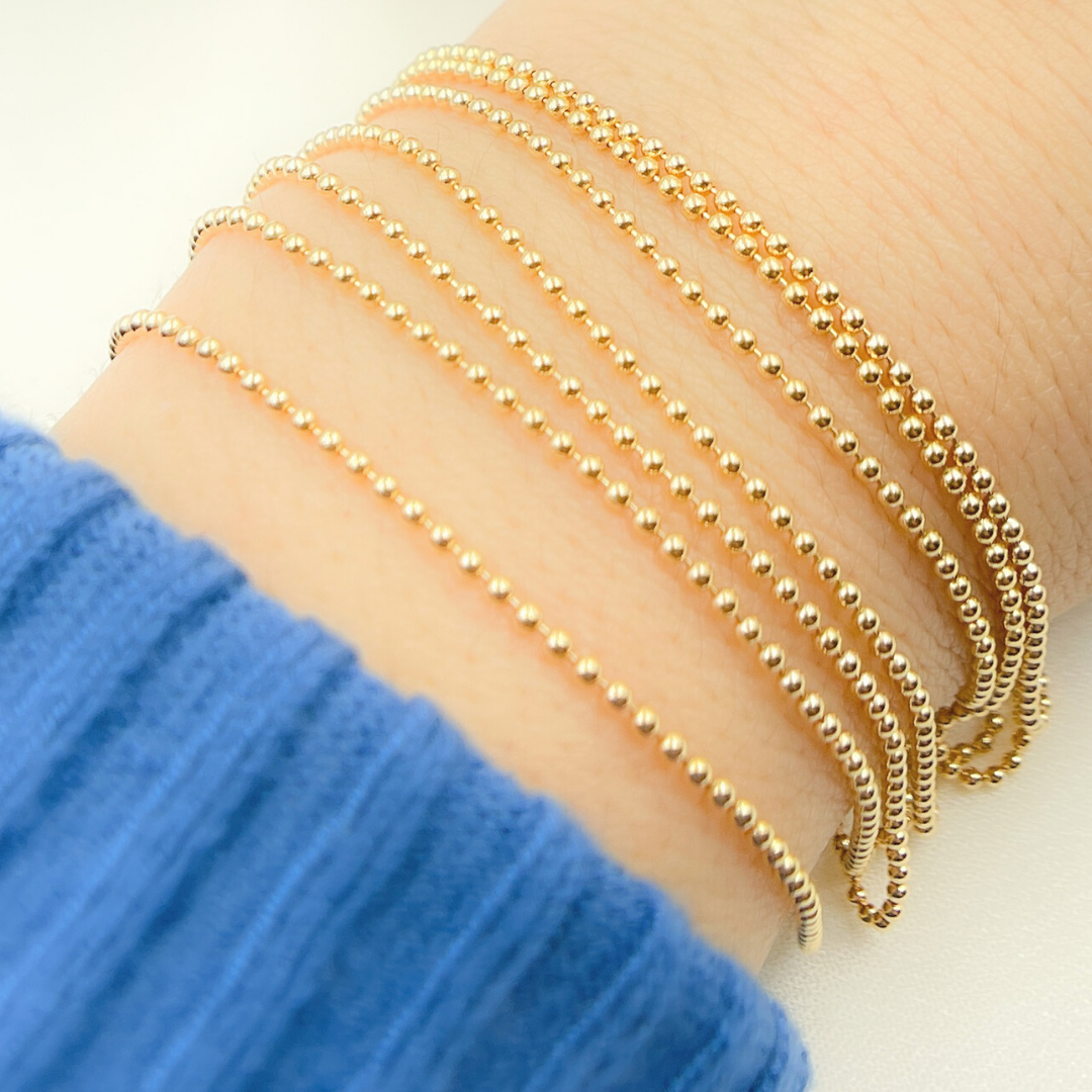 1.5MMBCGF. 14K Gold Filled Ball Chain