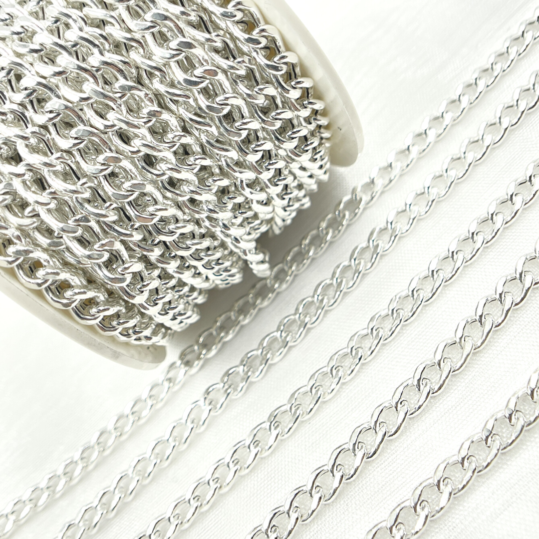 V45SS. 925 Sterling Silver Curb Chain