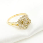 Load image into Gallery viewer, RN414040. 14k Solid Gold Diamond Flower Ring
