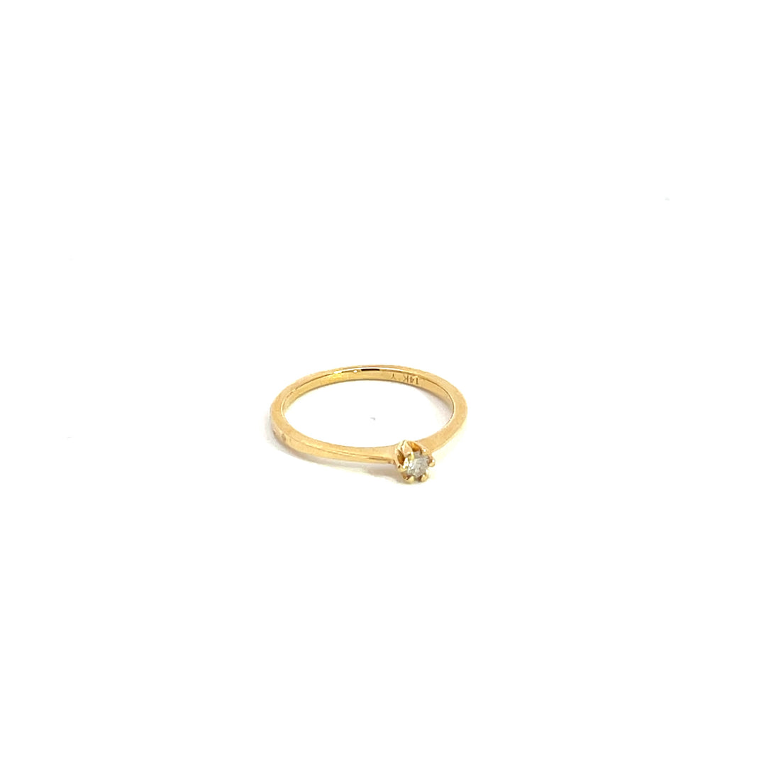 14K Solid Gold Diamond Ring. RFB15949