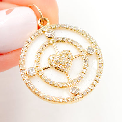 Buy Now Gold Round Heart Pendant