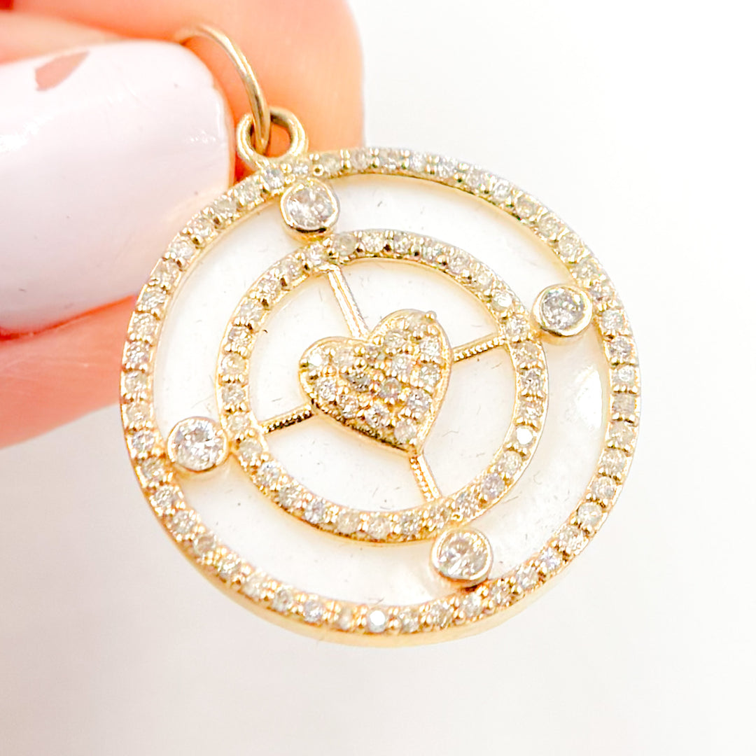 Buy Now Gold Round Heart Pendant