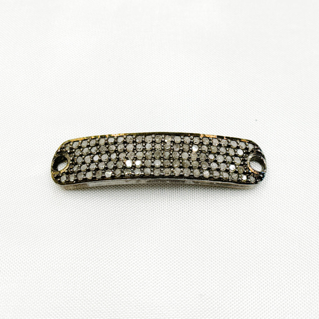 DC518. Diamond & Sterling Silver Oval Connector