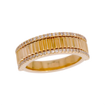 Load image into Gallery viewer, RFE18605EM. 14K Solid Gold Diamond and Emerald Brand Ring
