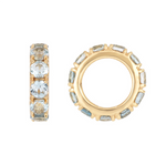 Load image into Gallery viewer, CMZ00096N. 14K Solid Gold Natural Gemstone Round Ring Slider