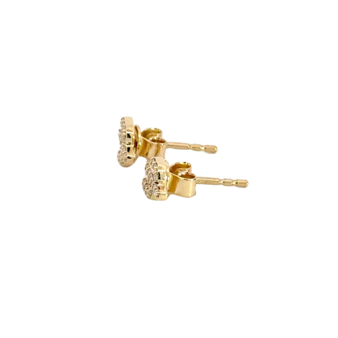 14k Solid Gold Diamond Cactus Studs Earrings. ER418012Y