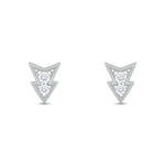 Load image into Gallery viewer, ER421143. 14K Solid Gold Diamond Arrow Studs
