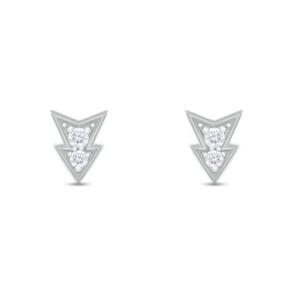 EFA54267. 14K Solid Gold Diamond Arrow Studs
