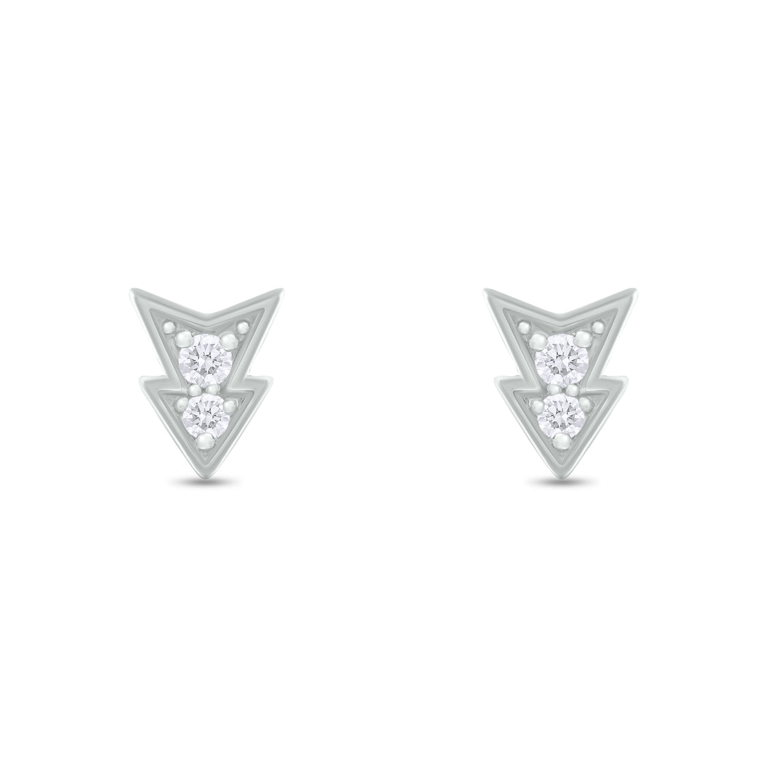 ER421143. 14K Solid Gold Diamond Arrow Studs