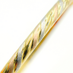 Load image into Gallery viewer, KG114. 14K Solid Gold Tri-Color Twisted Bangle