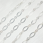 Load image into Gallery viewer, 925 Sterling Silver Flat Oval and Round Link Chain. 738F
