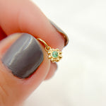 Load image into Gallery viewer, GDP429. 14K Solid Gold Diamond Flower Charm
