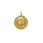 Load image into Gallery viewer, 14K Solid Gold with Diamonds Circle Shape with Moon Charm. GDP119
