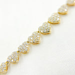 Load image into Gallery viewer, 14K Solid Gold Diamond Hearts Necklace. NK401349
