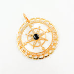 Load image into Gallery viewer, Gold Round Compass Pendant