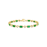 Load image into Gallery viewer, CB964165X3. 14K Solid Gold Diamond and Gemstone Bracelet