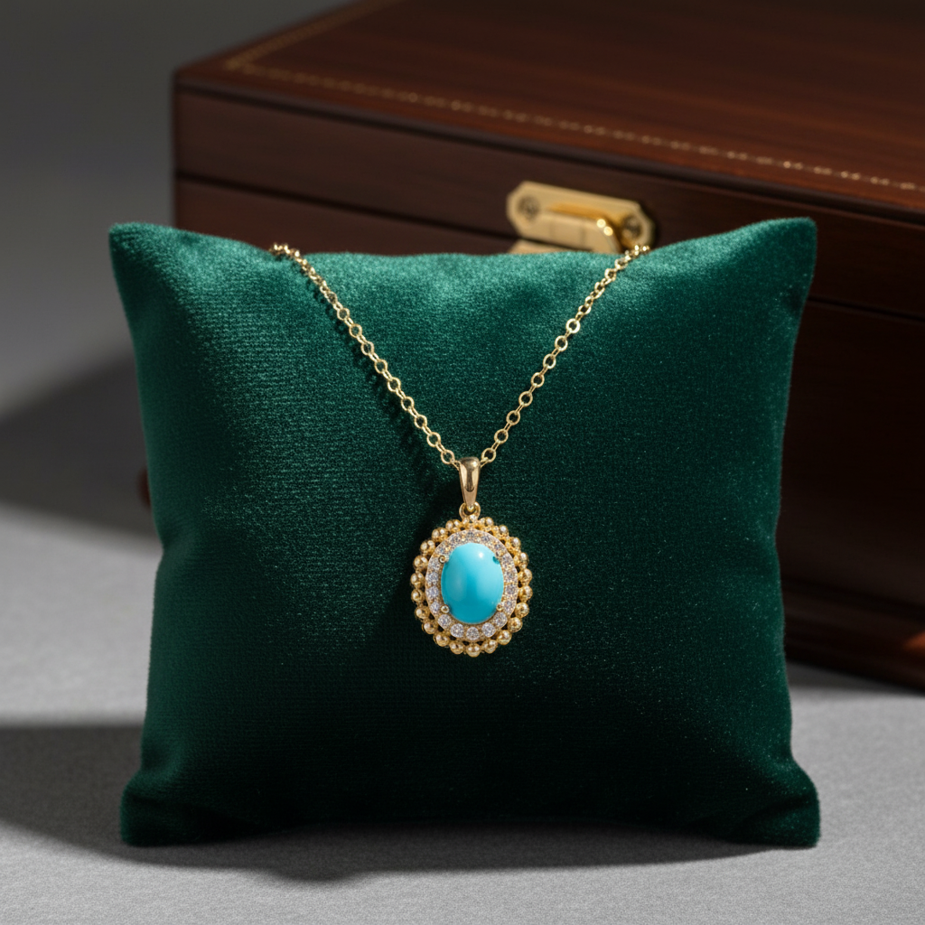CP96735TQ8X6. 18K Solid Gold Diamond Pendant