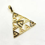 Load image into Gallery viewer, DP754. Diamond Sterling Silver Triangle Pendant
