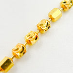 Load image into Gallery viewer, DCB200311LY. Gold Plated Sterling Silver Tube and Ball Necklace
