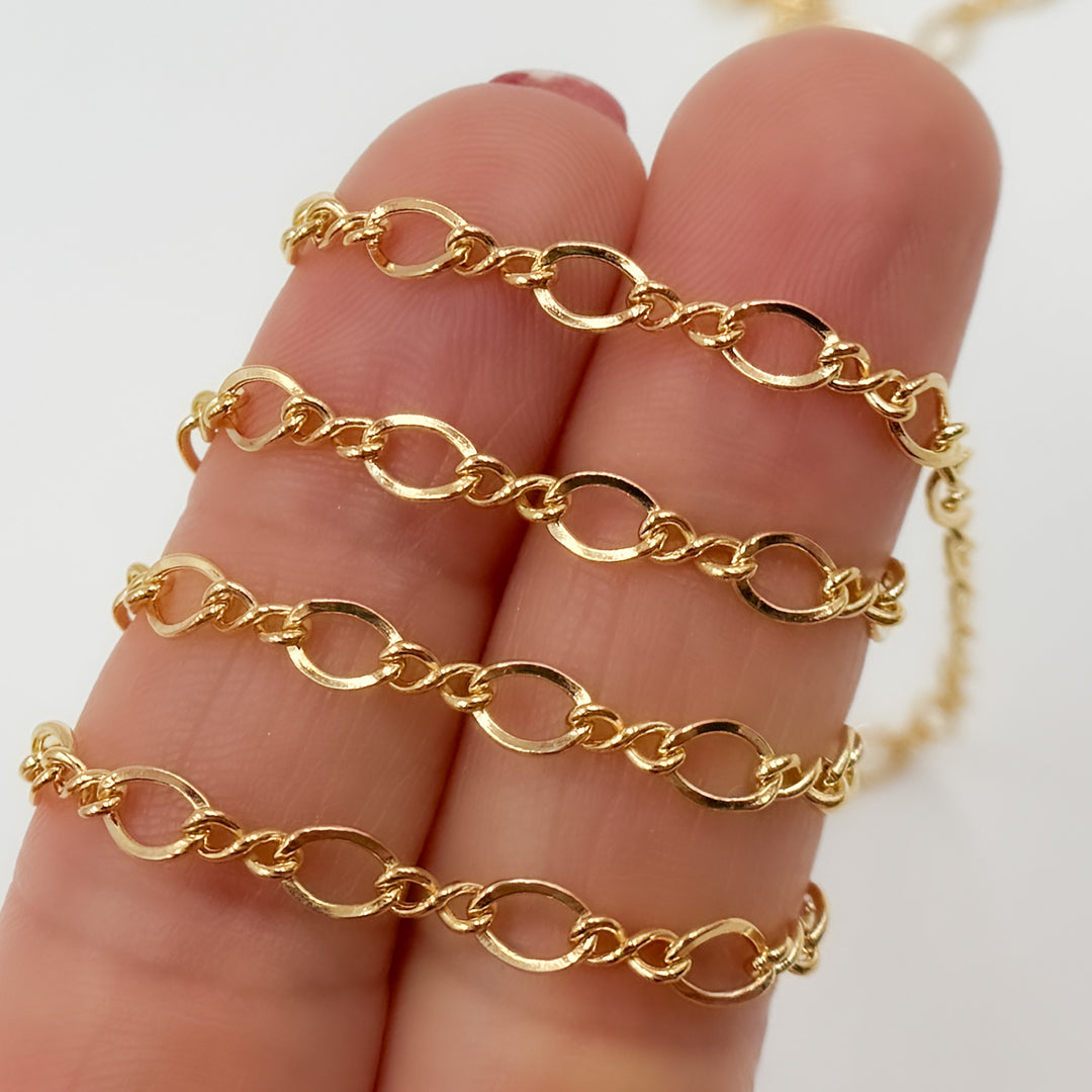 274GF. 14k Gold Filled Oval and Infinity Link Chain