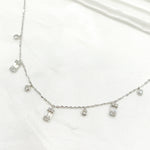 Load image into Gallery viewer, 14K Solid Gold Diamond Dangle Necklace. NT401847
