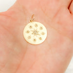 Load image into Gallery viewer, GDP24. 14K Solid Gold Diamond Round Star Charm
