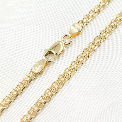 14K Solid Gold Bismark Chain