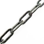 Load image into Gallery viewer, X29BR. Black Rhodium Sterling Silver Matt Paperclip Chain
