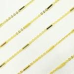 Load image into Gallery viewer, 14K Solid Yellow Gold Cable Bars Chain. 032R07B1TP0byFt
