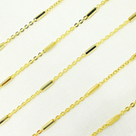 Load image into Gallery viewer, 032R07B1TP0L8LbyFt. 14K Solid Yellow Gold Cable Bars Chain
