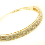 Load image into Gallery viewer, 14K Solid Gold Bangle with Diamonds. KG92
