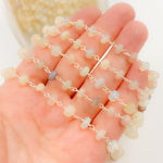 Load image into Gallery viewer, OPA18. Opal Smooth Sterling Silver Wire Chain
