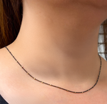 Load image into Gallery viewer, Sterling Silver Oxidized Satellite with Gold Cubes
