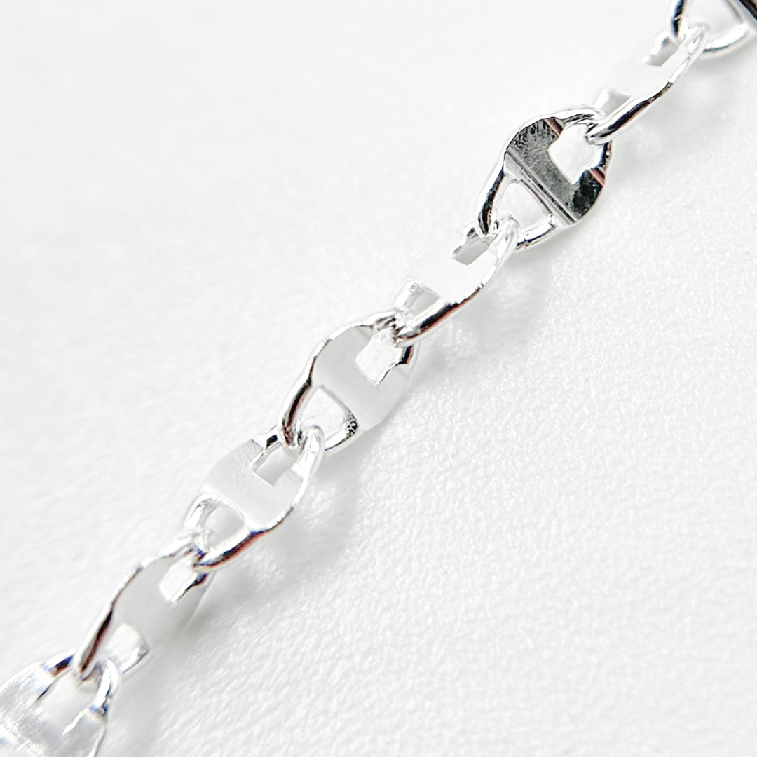 Z115SS. Sterling Silver Diamond Cut Marina Chain