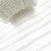925 Sterling Silver Round Link Chain