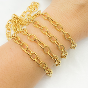 Gold Plated 925 Sterling Silver Textured
