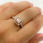 Load image into Gallery viewer, Black Rhodium Sterling Silver With Gold and Diamond Rhomb