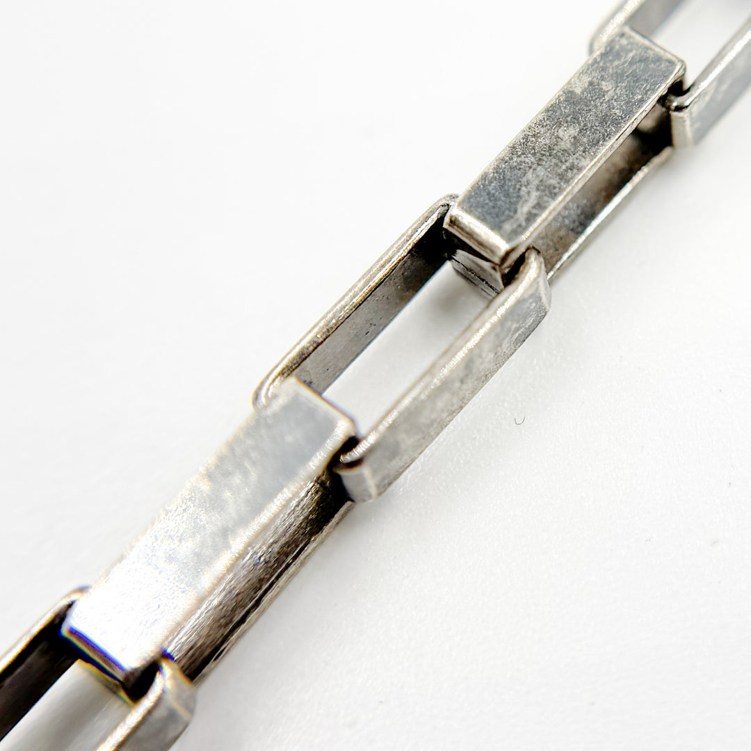 V42OX. Oxidized Sterling Silver Box Link Chain