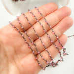 Load image into Gallery viewer, CQU24. Coated Red Quartz Wire Chain
