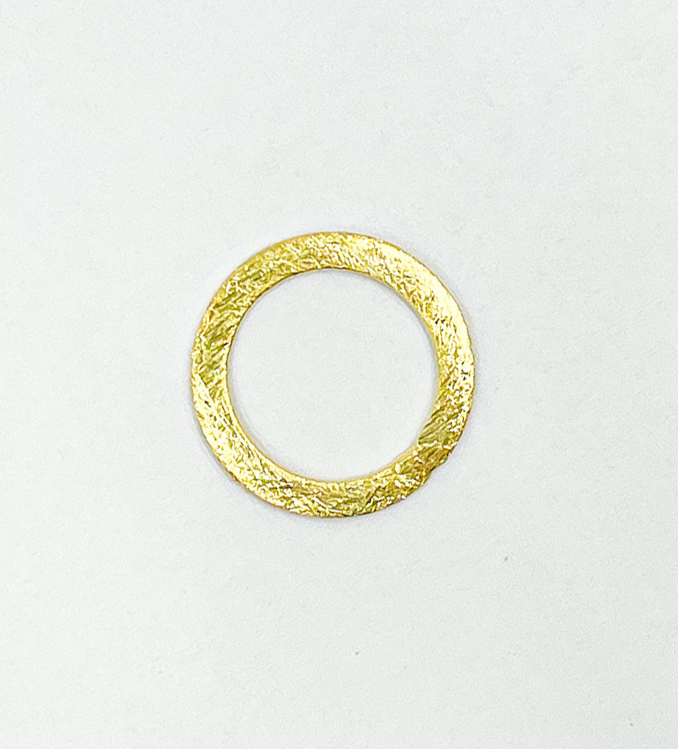 BS2-GP. Sterling Silver Gold Plated Circle Connector 15mm