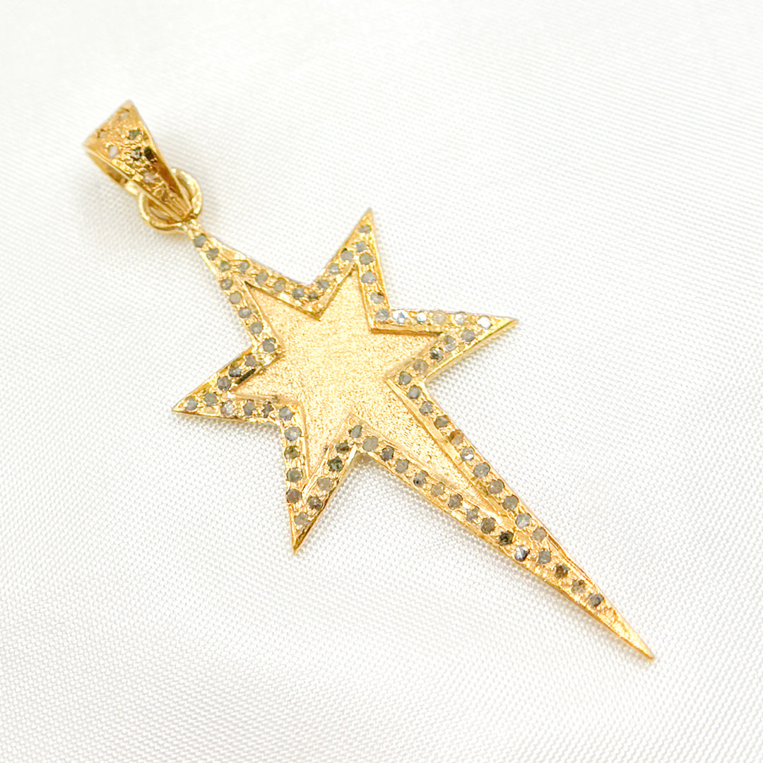 DP360. Diamond Sterling Silver Star Pendant
