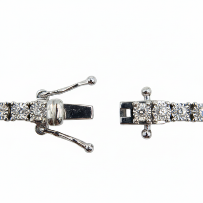 NFP71363. 14K Solid Gold Diamond Tennis Necklace