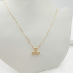 Load image into Gallery viewer, 14k Solid Gold Diamond Flower Necklace. NFG71572
