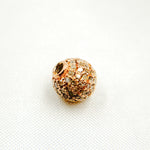 Load image into Gallery viewer, DC811. Diamond Sterling Silver Round Bead
