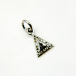 Load image into Gallery viewer, DC454. Diamond Sterling Silver Triangle Charm with Gemstone
