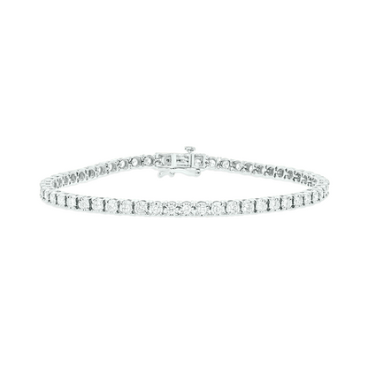 14K Solid Gold Diamond Tennis Bracelet