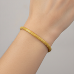 Load image into Gallery viewer, 500J02TULIPANBR. 14K Solid Gold Bismark Puff Bracelet